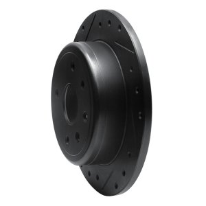 Chevrolet Epica Brake Rotor (1) - Rear Left - R1 Concepts - Drilled & Slotted - Black - `04-`10